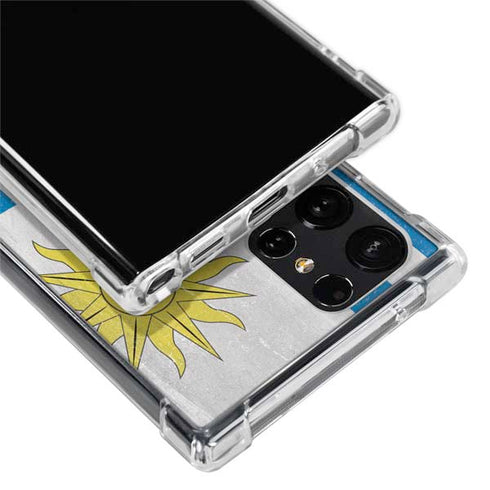 Uraguay Flag Distressed Galaxy S22 Ultra Clear Case