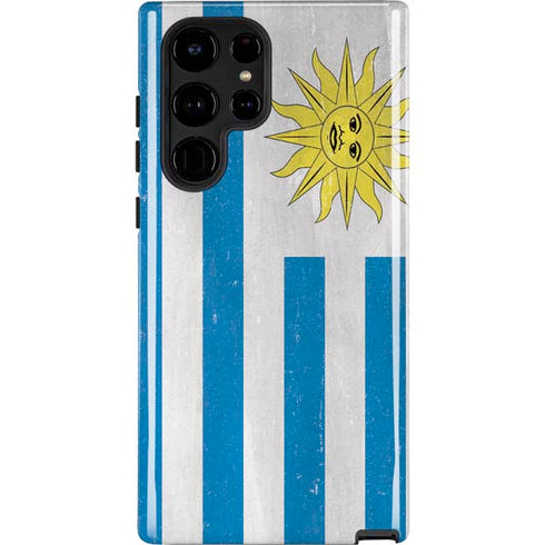 Uraguay Flag Distressed Galaxy S22 Ultra Pro Case