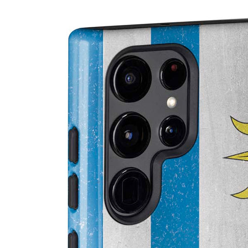 Uraguay Flag Distressed Galaxy S22 Ultra Pro Case
