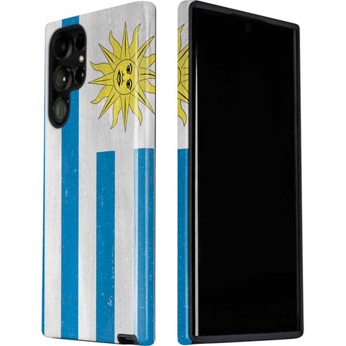 Uraguay Flag Distressed Galaxy S22 Ultra Pro Case