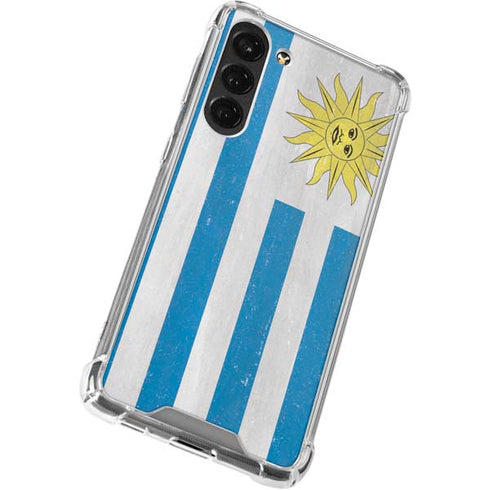 Uraguay Flag Distressed Galaxy S23 Plus Clear Case