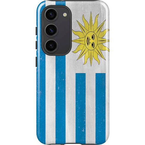 Uraguay Flag Distressed Galaxy S23 Pro Case