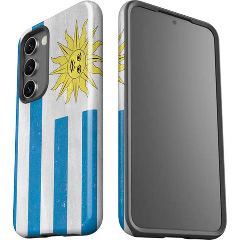 Uraguay Flag Distressed Galaxy S23 Pro Case