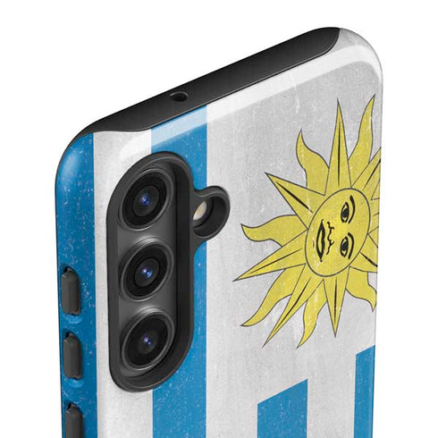 Uraguay Flag Distressed Galaxy S24 Plus Impact Case