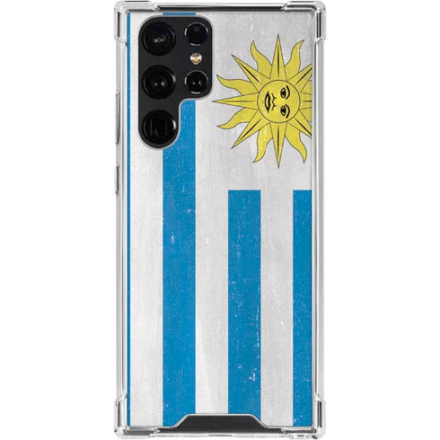 Uraguay Flag Distressed Galaxy S24 Ultra Clear Case