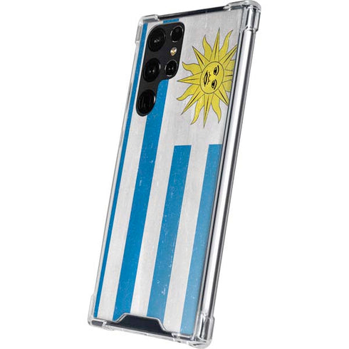 Uraguay Flag Distressed Galaxy S24 Ultra Clear Case