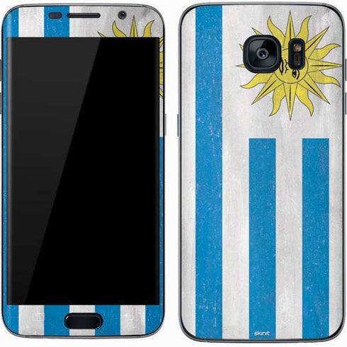 Uraguay Flag Distressed Galaxy S7 Skin