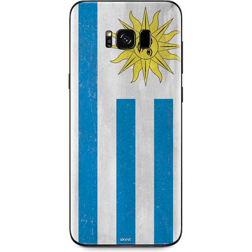 Uraguay Flag Distressed Galaxy S8 Plus Skin
