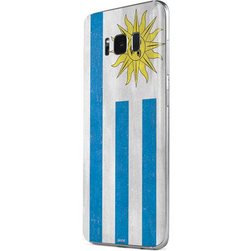 Uraguay Flag Distressed Galaxy S8 Skin