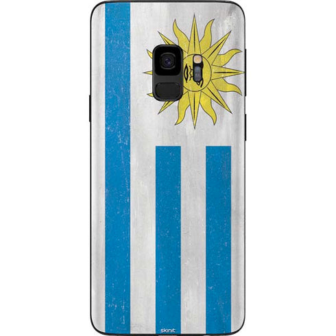 Uraguay Flag Distressed Galaxy S9 Skin