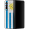 Uraguay Flag Distressed Galaxy Z Fold3 5G Skin