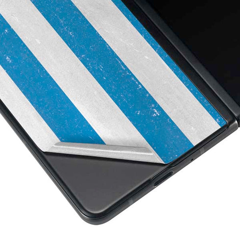 Uraguay Flag Distressed Galaxy Z Fold4 5G Skin