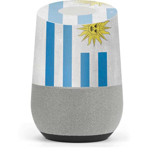 Uraguay Flag Distressed Google Home Skin