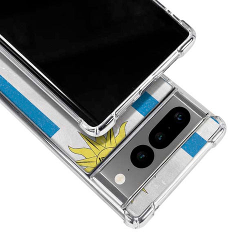 Uraguay Flag Distressed Google Pixel 7 Pro Clear Case
