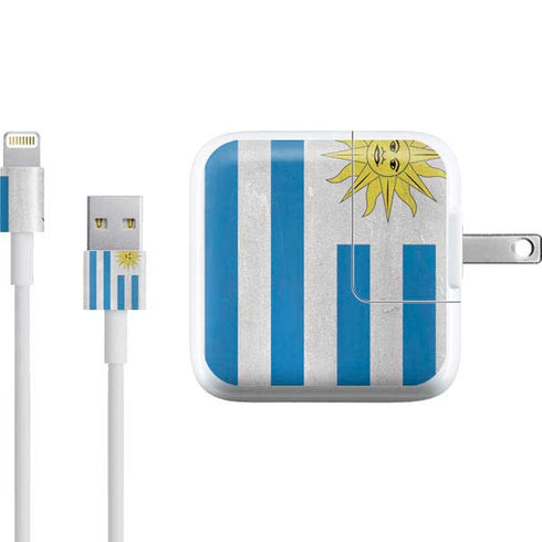 Uraguay Flag Distressed iPad Charger (10W USB) Skin