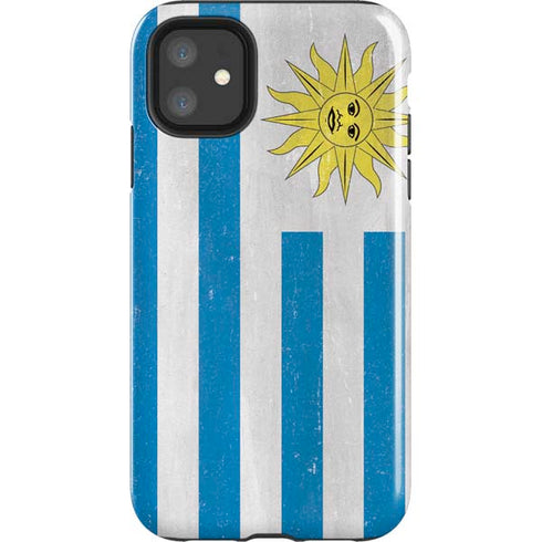 Uraguay Flag Distressed iPhone 11 Impact Case