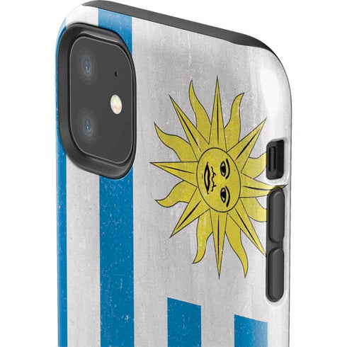 Uraguay Flag Distressed iPhone 11 Impact Case