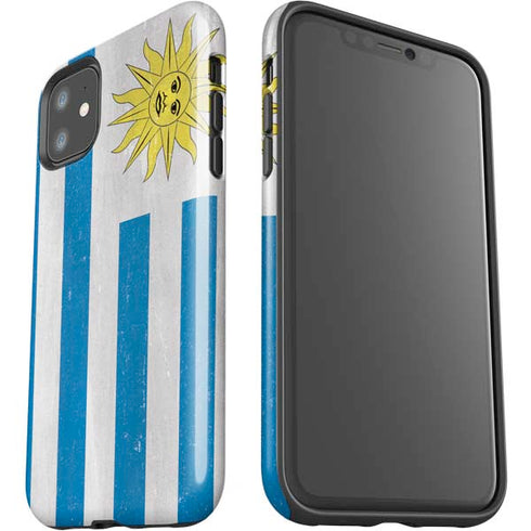 Uraguay Flag Distressed iPhone 11 Impact Case
