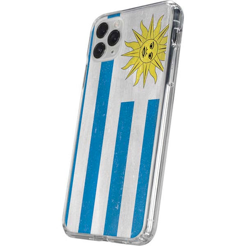 Uraguay Flag Distressed iPhone 11 Pro Clear Case