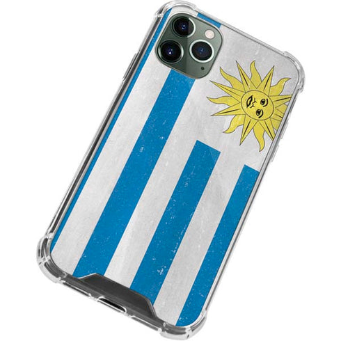 Uraguay Flag Distressed iPhone 11 Pro Max Clear Case
