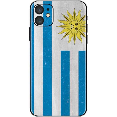 Uraguay Flag Distressed iPhone 11 Skin