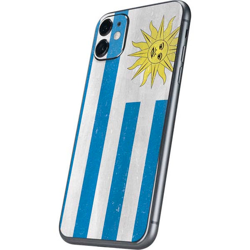 Uraguay Flag Distressed iPhone 11 Skin
