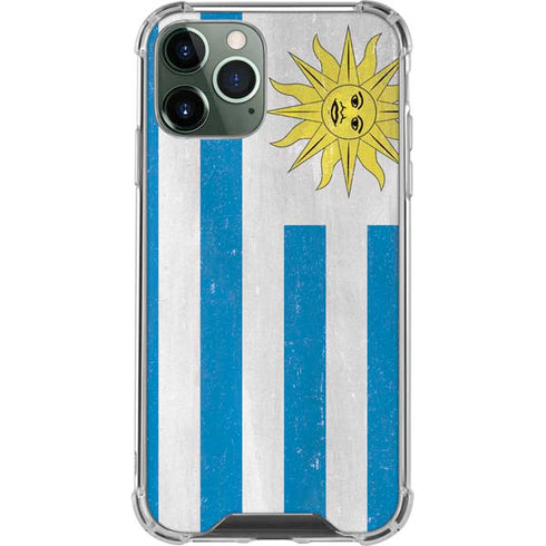 Uraguay Flag Distressed iPhone 12 Pro Max Clear Case