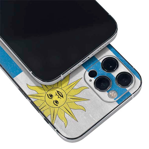 Uraguay Flag Distressed iPhone 12 Pro Skin