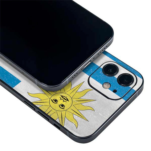 Uraguay Flag Distressed iPhone 12 Skin