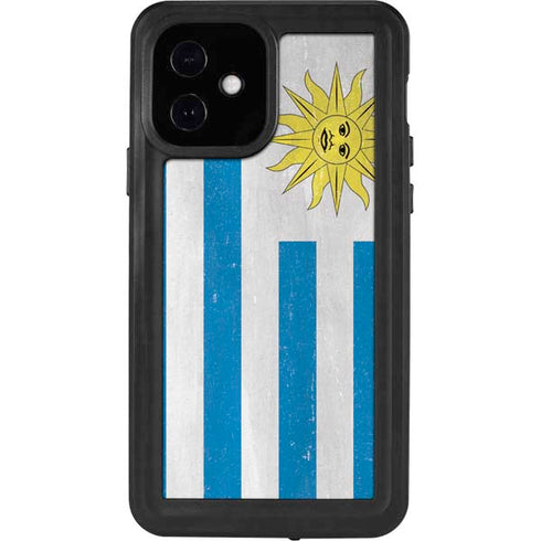 Uraguay Flag Distressed iPhone 12 Waterproof Case