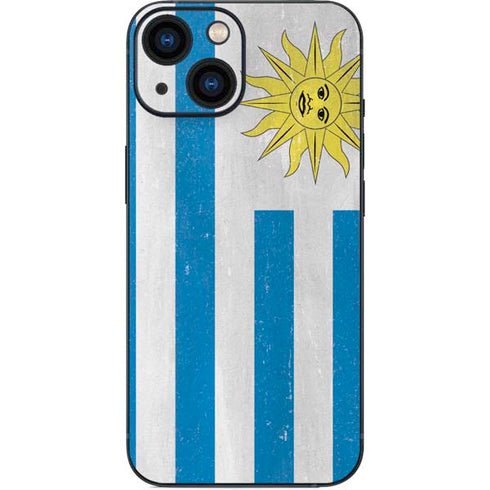Uraguay Flag Distressed iPhone 13 Mini Skin