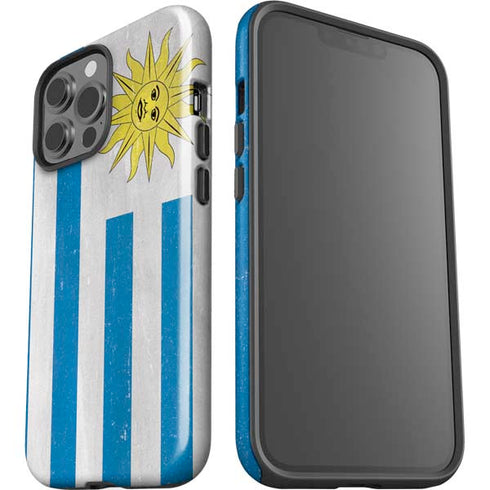 Uraguay Flag Distressed iPhone 13 Pro Max Impact Case