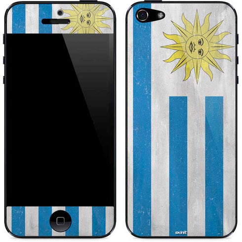 Uraguay Flag Distressed iPhone 5/5s/5SE Skin