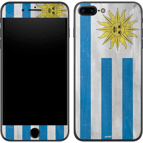 Uraguay Flag Distressed iPhone 8 Plus Skin