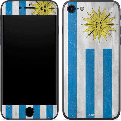 Uraguay Flag Distressed iPhone 8 Skin