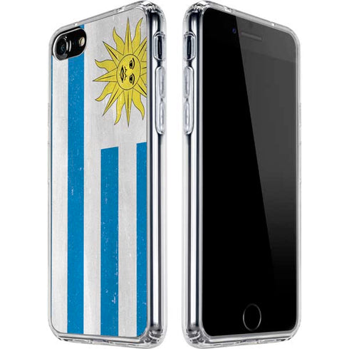 Uraguay Flag Distressed iPhone SE (2nd & 3rd Gen) Clear Case
