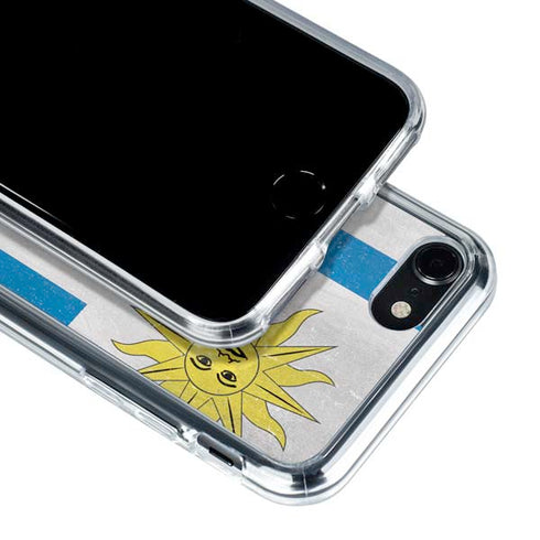 Uraguay Flag Distressed iPhone SE (2nd & 3rd Gen) Clear Case