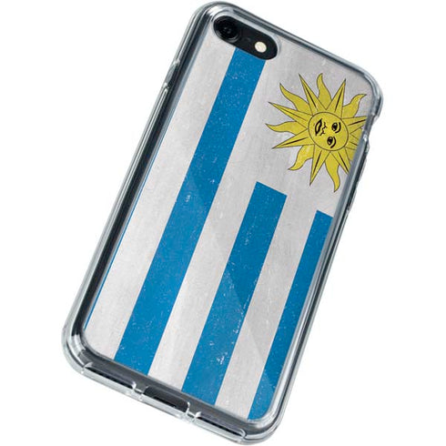 Uraguay Flag Distressed iPhone SE (2nd & 3rd Gen) Clear Case