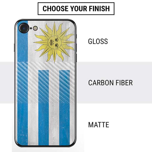 Uraguay Flag Distressed iPhone SE (2nd & 3rd Gen) Skin