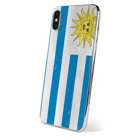 Uraguay Flag Distressed iPhone X Skin