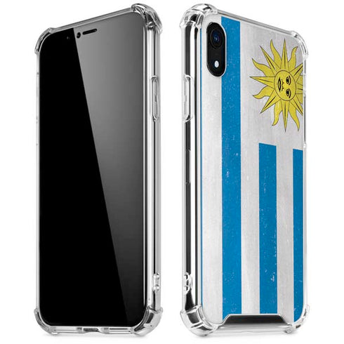 Uraguay Flag Distressed iPhone XR Clear Case