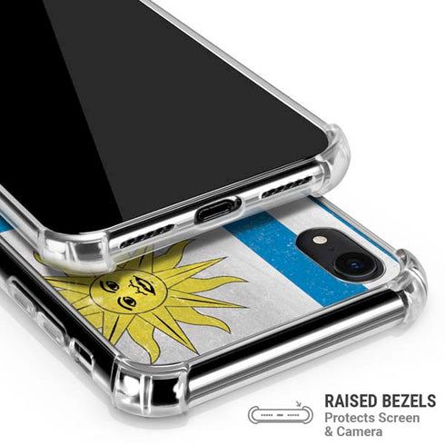 Uraguay Flag Distressed iPhone XR Clear Case