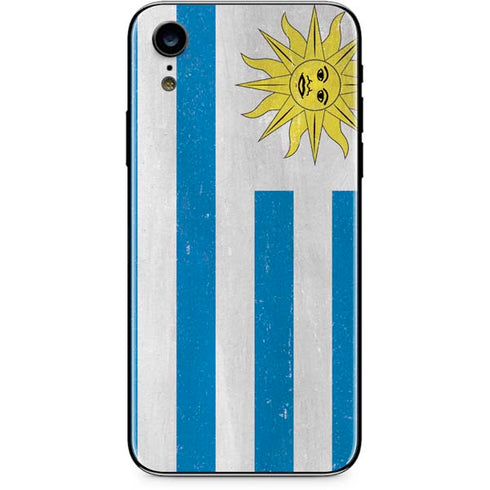 Uraguay Flag Distressed iPhone XR Skin