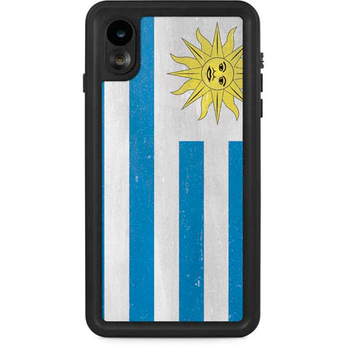 Uraguay Flag Distressed iPhone XR Waterproof Case