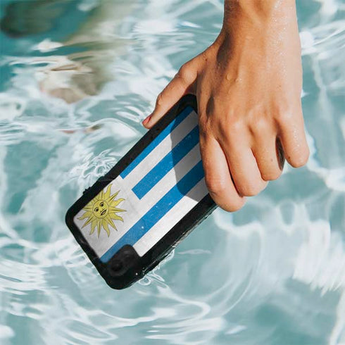 Uraguay Flag Distressed iPhone XR Waterproof Case