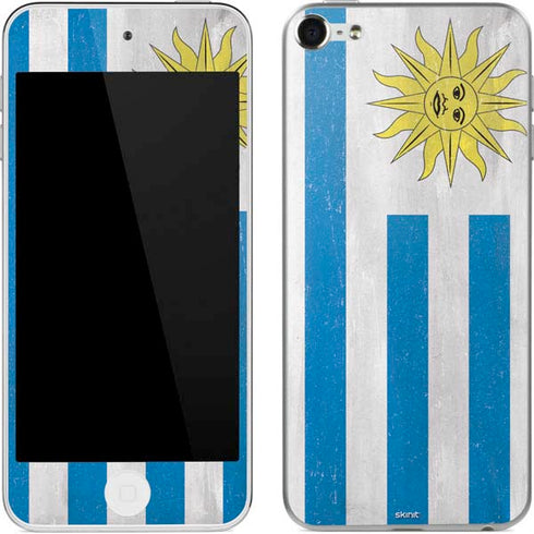 Uraguay Flag Distressed Apple iPod Skin