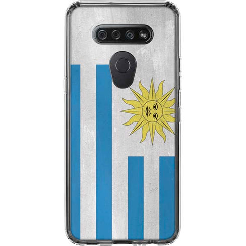 Uraguay Flag Distressed LG K51/Q51 Clear Case