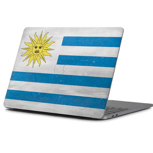 Uraguay Flag Distressed Apple MacBook Pro 13-inch Skin