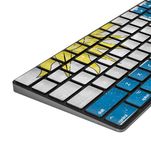Uraguay Flag Distressed Magic Keyboard with Numeric Keypad Skin