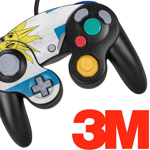 Uraguay Flag Distressed Nintendo GameCube Controller Skin